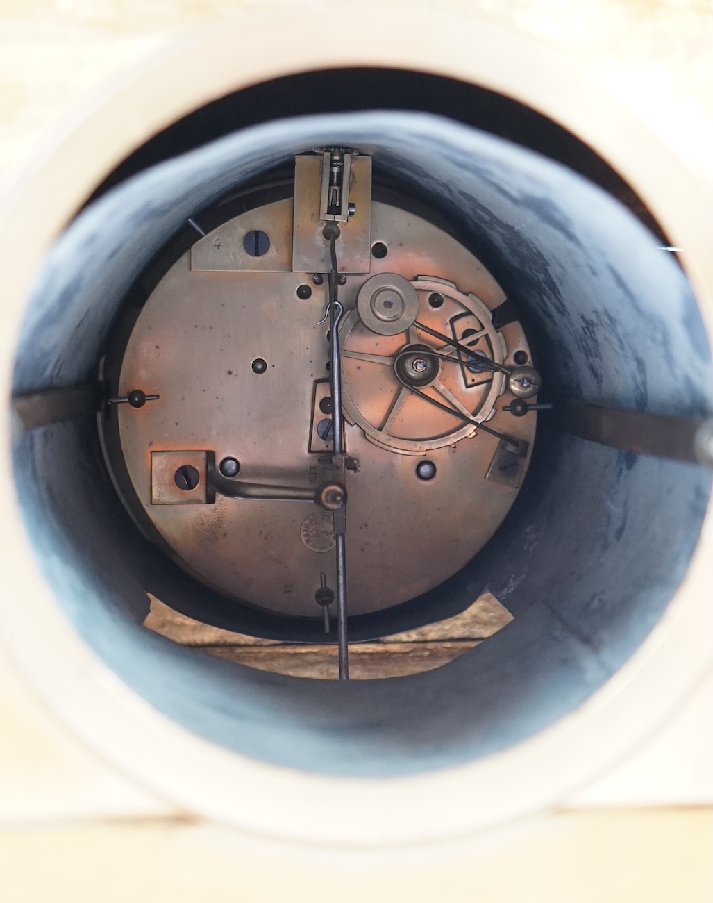 A late 19th century French gilt bronze figural mantel clock